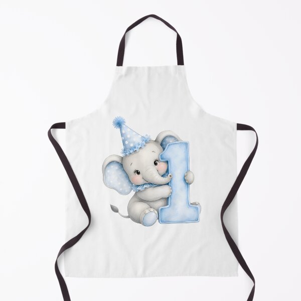 Item preview, Cute Blue Elephant 1st Birthday Watercolor Baby Elephant Number One Design designed and sold by Celebrate & Sparkle.