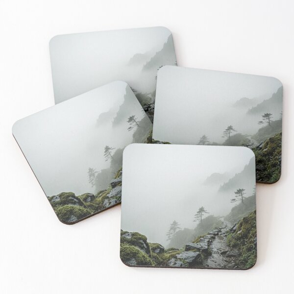 Item preview, Mountain Trail in Rain | Japanese Wabi-Sabi Art | Zen Landscape Minimalist Print designed and sold by KUZU-NOHA.