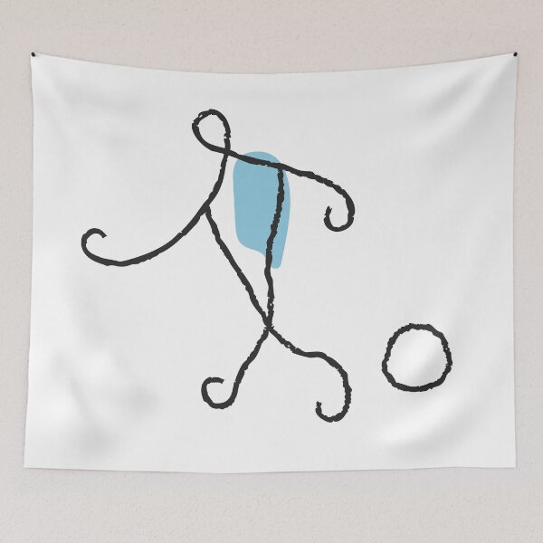 Item preview, Minimalist Football Player World Cup Print designed and sold by missbobbit.