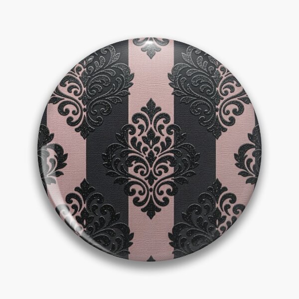 Item preview, Black & Matte Pink Striped Faux Linen Damask designed and sold by DesignsByPrnces.