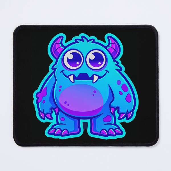Item preview, Happy Neon Blue Kawaii Monster Sticker designed and sold by MagsMarC.