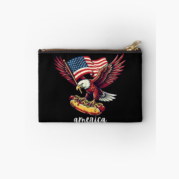 Item preview, 4th of July Hotdog Eagle Funny Patriotic USA American Flag designed and sold by MotivaChic.