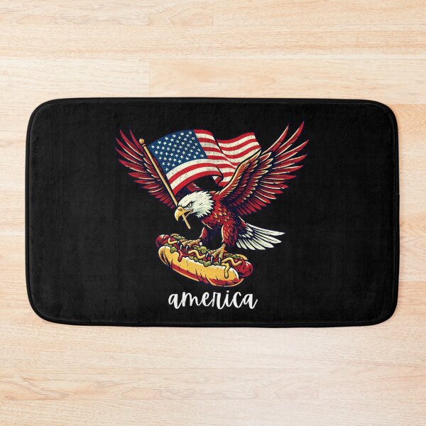 Item preview, 4th of July Hotdog Eagle Funny Patriotic USA American Flag designed and sold by MotivaChic.