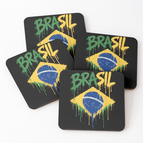 Item preview, Distressed Brazil Flag Graffiti Style Paint Drip Patriotic Soccer Tournament Merch designed and sold by DangeRilanman.