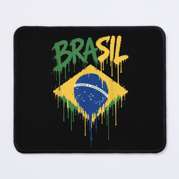 Item preview, Distressed Brazil Flag Graffiti Style Paint Drip Patriotic Soccer Tournament Merch designed and sold by DangeRilanman.