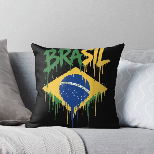 Item preview, Distressed Brazil Flag Graffiti Style Paint Drip Patriotic Soccer Tournament Merch designed and sold by DangeRilanman.