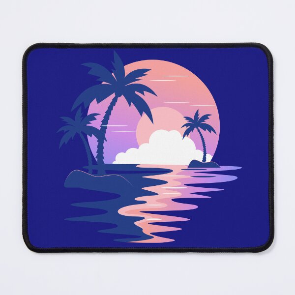 Item preview, Vaporwave Sunset Circle with Palm Trees designed and sold by SolutionsArt.