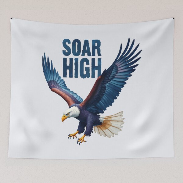 Item preview, Soar High Majestic Bald Eagle Watercolor Art designed and sold by Dreambytes.