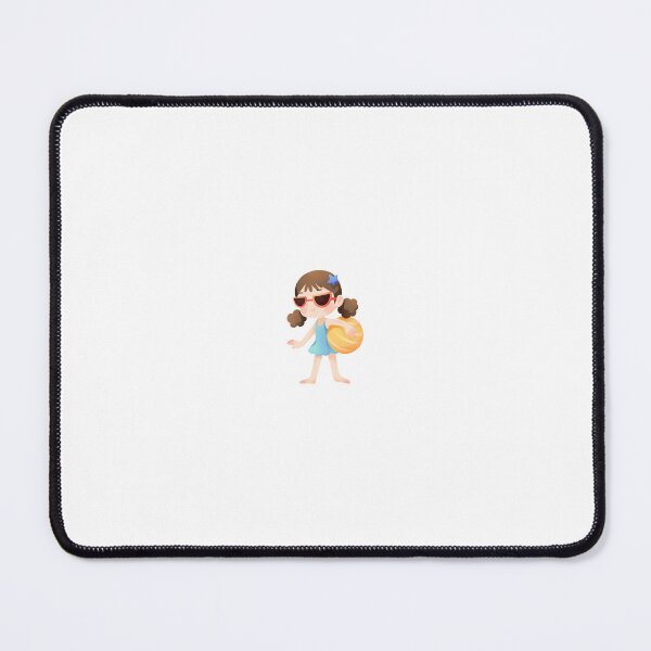 Item preview,  Cute Girl with Beach Ball Illustration designed and sold by DailyDoodlesBySumbul.