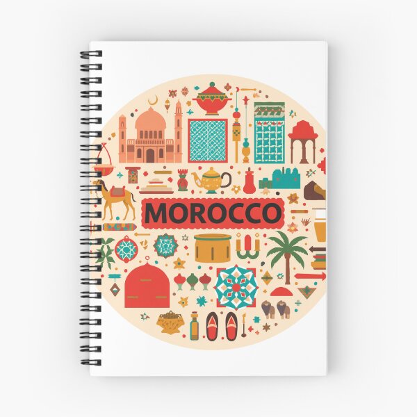 Item preview, Morocco Travel Icons Vintage Circle designed and sold by Girlsale.