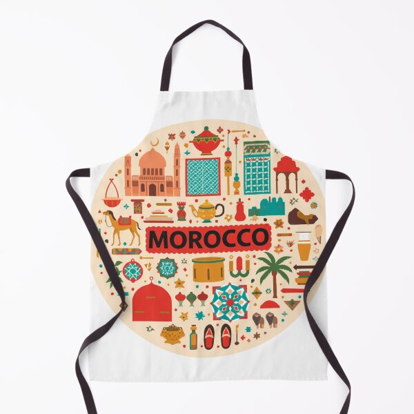 Item preview, Morocco Travel Icons Vintage Circle designed and sold by Girlsale.