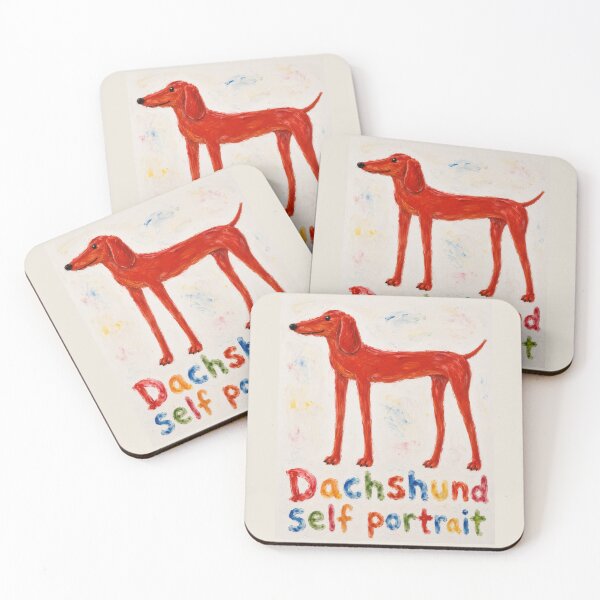 Item preview, Dachshund Self Portrait Finger Painting designed and sold by digital-savant.