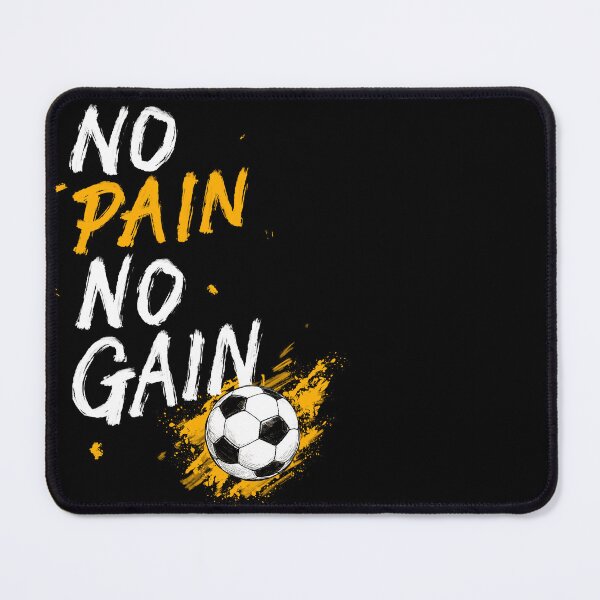 Item preview, No Pain No Gain Soccer Typography – Motivational Football Doodle Art designed and sold by thesalynn.