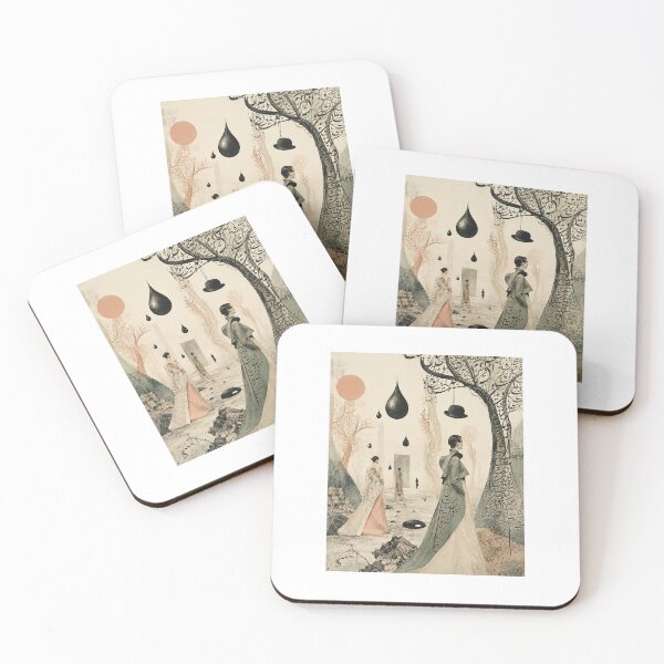 Item preview, Surrealist Desert Mirage: Calligraphic Tree Wall Art designed and sold by marianka91.