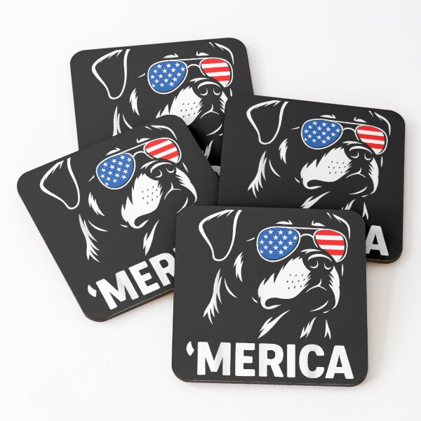 Item preview, Cool Rottweiler Dog Wearing American Flag Sunglasses Merica 4th Of July Patriotic Tee designed and sold by MauriLifton.