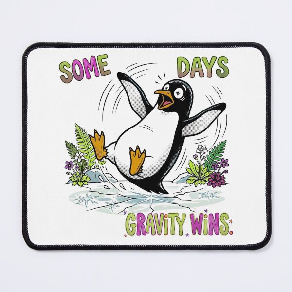 Item preview, Some Days Gravity Wins | Penguin Chronic Illness Design designed and sold by colorlings.