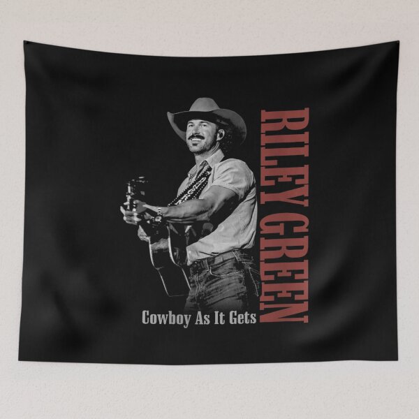 Item preview, Riley Green Cowboy As It Gets Country Music Fan Concert Aesthetic Vintage Red Typography designed and sold by MauriLifton.