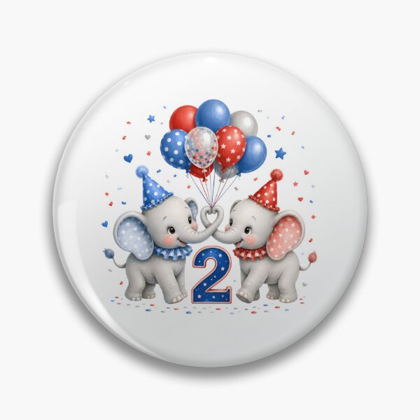 Item preview, Red Bull Inspired Two Wild Elephants 2nd Birthday Party Invitation designed and sold by Celebrate & Sparkle.