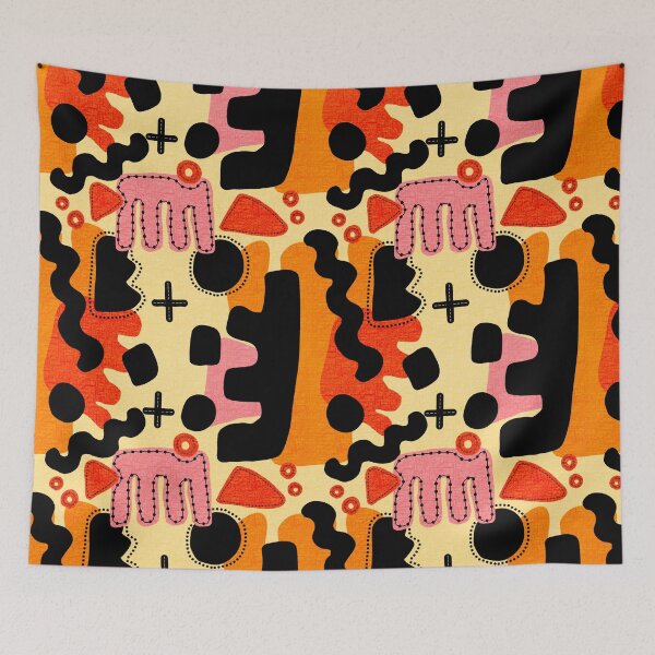 Item preview, Colour Carnival Retro Pattern Collection | Maximalist Geometric Floral and Character Designs designed and sold by VirtuallyCreativ .
