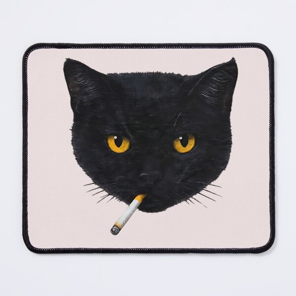 Item preview, Smoking Cat Vintage Black Cat designed and sold by fangirloverjesu.