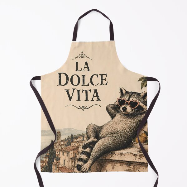 Item preview, La Dolce Vita Raccoon Amalfi Coast Vintage Italian Travel designed and sold by BeataPrint.