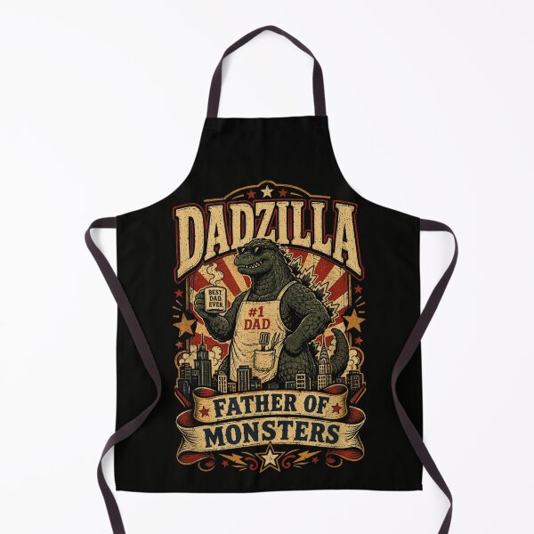 Item preview, Vintage Dadzilla Father Of Monsters Godzilla Apron Best Dad Ever Father Day Gift designed and sold by CenaPrincoto.