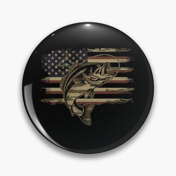 Item preview, American Flag Bass Fishing Patriot Angler designed and sold by PopStars1993.