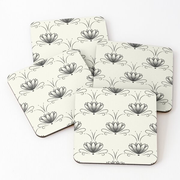 Item preview, Zen Lotus Flower Geometric Line Art Pattern designed and sold by JS.Creative.
