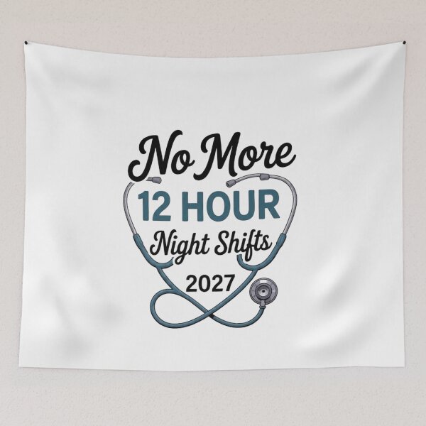 Item preview, No More 12 Hour Night Shifts Nursing Graduate 2027 Classic T-Shirt  designed and sold by podlook.