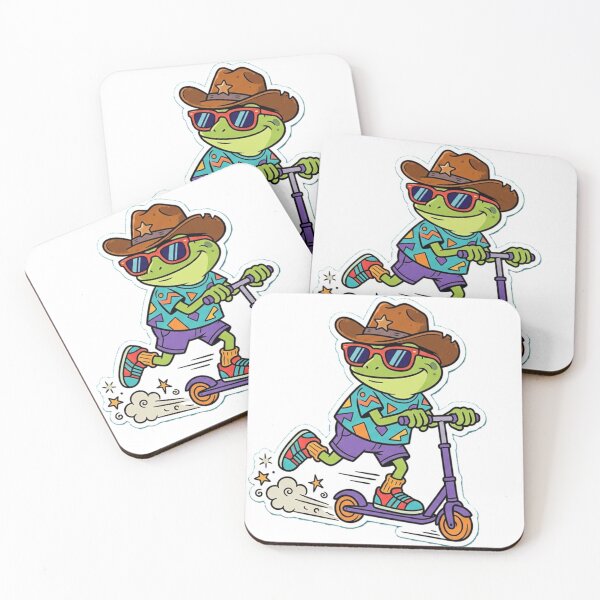 Item preview,  90s Retro Cowboy Frog on Scooter Funny Vintage . designed and sold by  TrendForge.