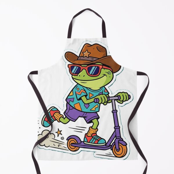 Item preview, 90s Retro Cowboy Frog on Scooter Funny Vintage . designed and sold by TrendForge.