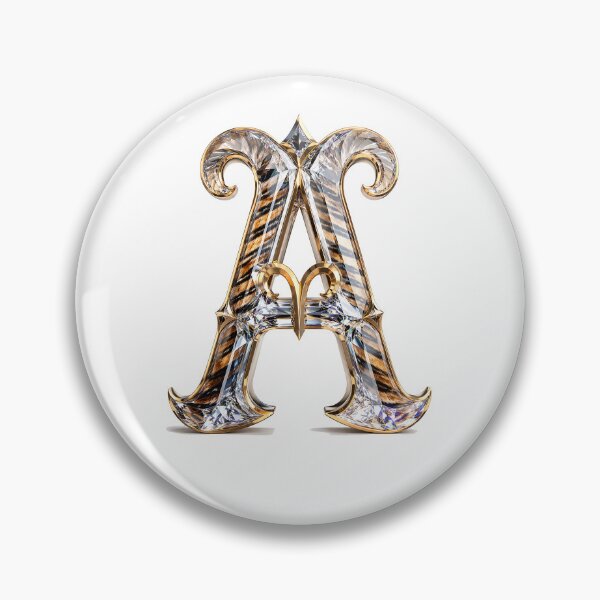 Item preview, Crystal Ramstripe Zodiac Tiger Aries Letter A designed and sold by BlissBlvdShop.