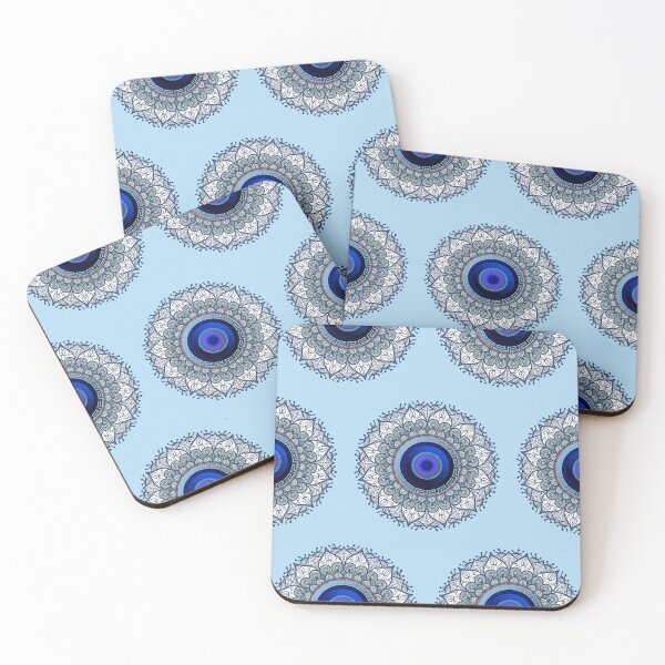 Item preview, Mati Evil Eye Dark Blue Pattern Kiki Collection designed and sold by Yiorgos Designs.