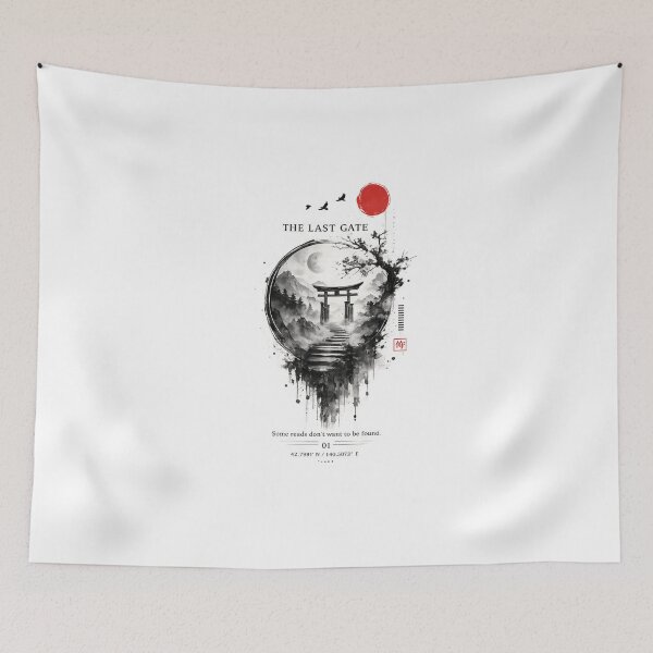 Item preview, The Last Gate | Japanese Zen Minimalist Streetwear Design designed and sold by PradeepArko.