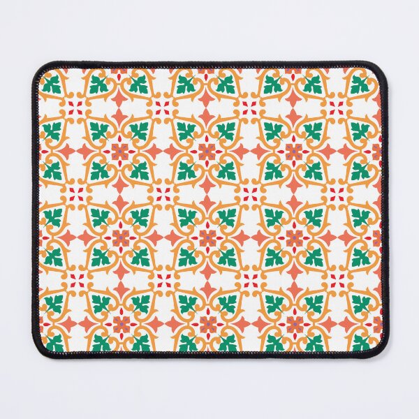 Item preview, Mediterranean Arabesque Tile Pattern Colorful Floral Art designed and sold by FlatInkStudio.