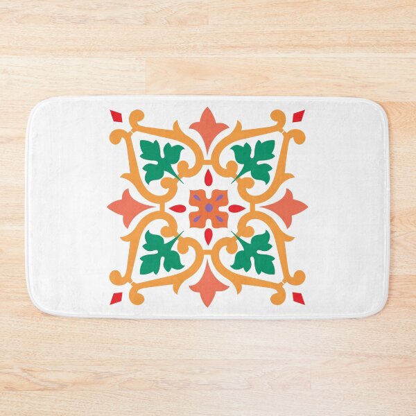 Item preview, Mediterranean Arabesque Tile Pattern Colorful Floral Art designed and sold by FlatInkStudio.