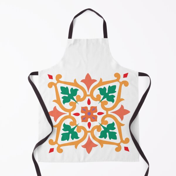 Item preview, Mediterranean Arabesque Tile Pattern Colorful Floral Art designed and sold by FlatInkStudio.