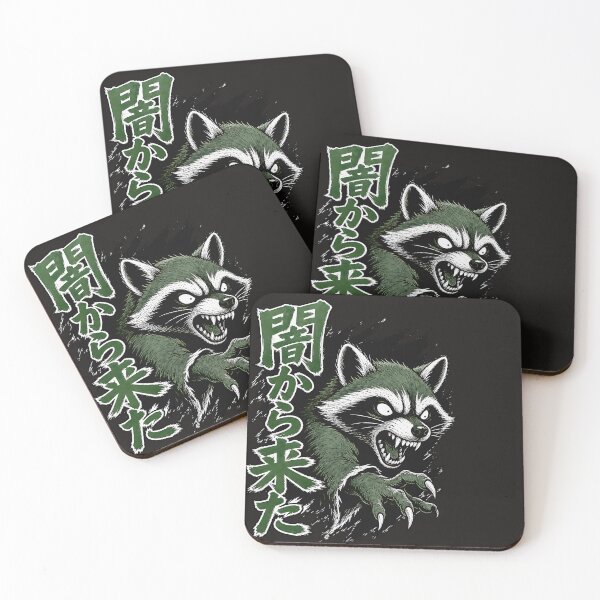 Item preview, Angry Raccoon Dark Japanese Streetwear Graphic designed and sold by AwesomeBeyondLimits.