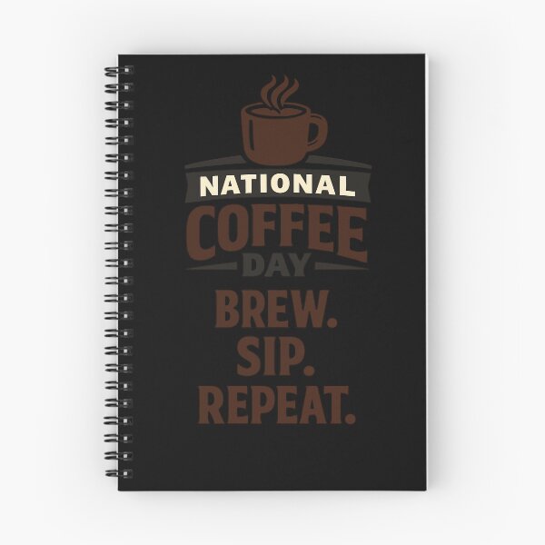 Item preview, National Coffee Day Brew Sip Repeat Retro Coffee Lover designed and sold by RobbieNog.