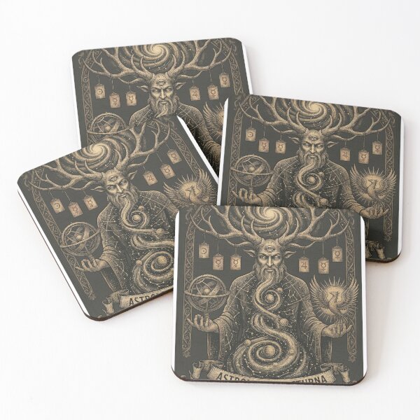 Item preview, Astrologia Nocturna - Vintage Cosmic Occult Guardian Art designed and sold by PhotoWoman.