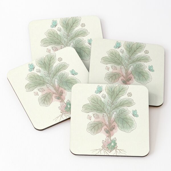 Item preview, Fiddle Leaf Fig and Crystals - Botanical Boho Art designed and sold by PhotoWoman.