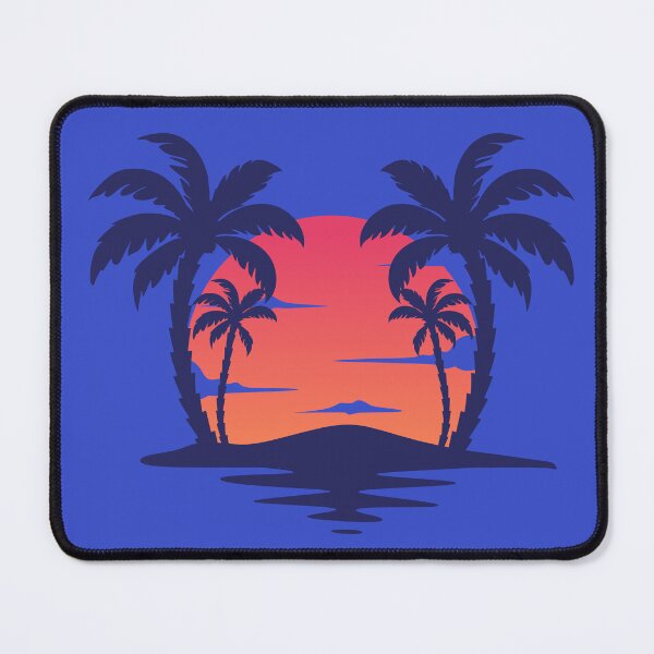 Item preview, Retro Sunset Circle with Silhouette Palm Trees designed and sold by SolutionsArt.
