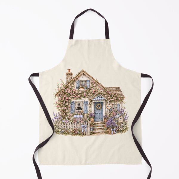 Item preview, Rose Covered Cottage House | Whimsical Cottagecore Garden Home Illustration designed and sold by looplandger.
