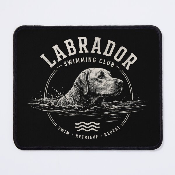 Item preview, Vintage Labrador Swimming Club Swim Retrieve Repeat Dog Lover Graphic Tee designed and sold by LanoraDamie.