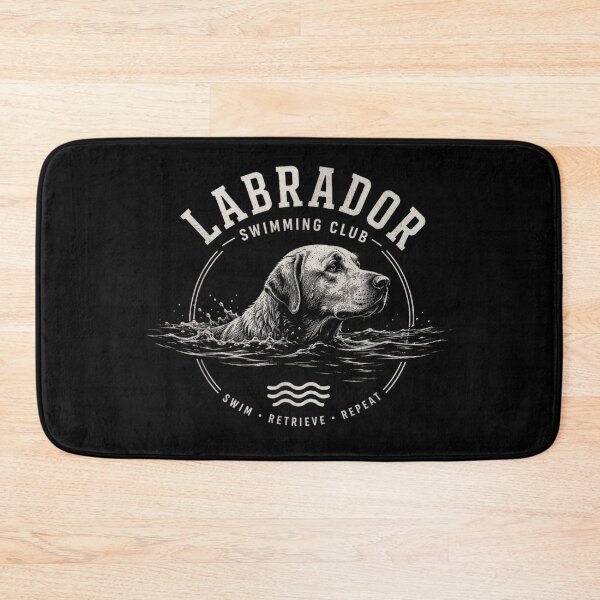Item preview, Vintage Labrador Swimming Club Swim Retrieve Repeat Dog Lover Graphic Tee designed and sold by LanoraDamie.