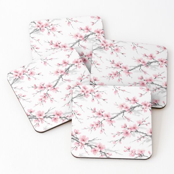 Item preview, Elegant Pink Cherry Blossom Watercolor Pattern designed and sold by Owcomm.