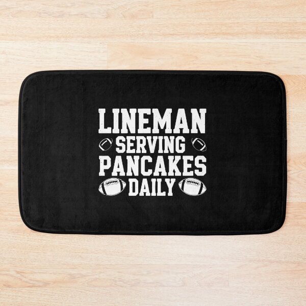 Item preview, Lineman Serving Pancakes Daily Football Player Coach Sports Fan designed and sold by PopStars1993.