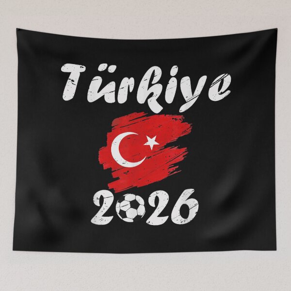 Item preview, Turkiye 2026 Soccer Football Championship Turkish Flag Distressed Fan Design designed and sold by LanoraDamie.