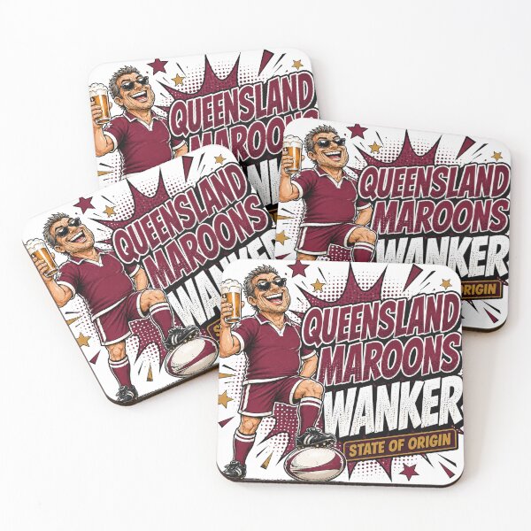Item preview, Queensland Maroons Wanker State of Origin Rugby Fan Funny Supporter Design designed and sold by UrbanKangaroo.