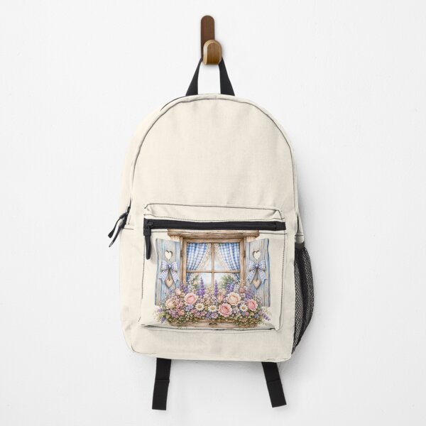 Item preview, Rustic Cottage Window Flower Box | Cottagecore Floral Window Illustration designed and sold by looplandger.